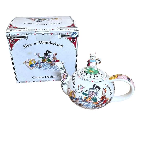 New in Box Cardew Design Alice in Wonderland Porcelain Small tea pot - Picture 1 of 10